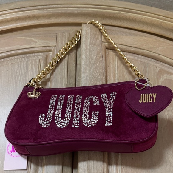 NEW Juicy Couture Burgundy Shoulder Bag - Picture 7 of 10